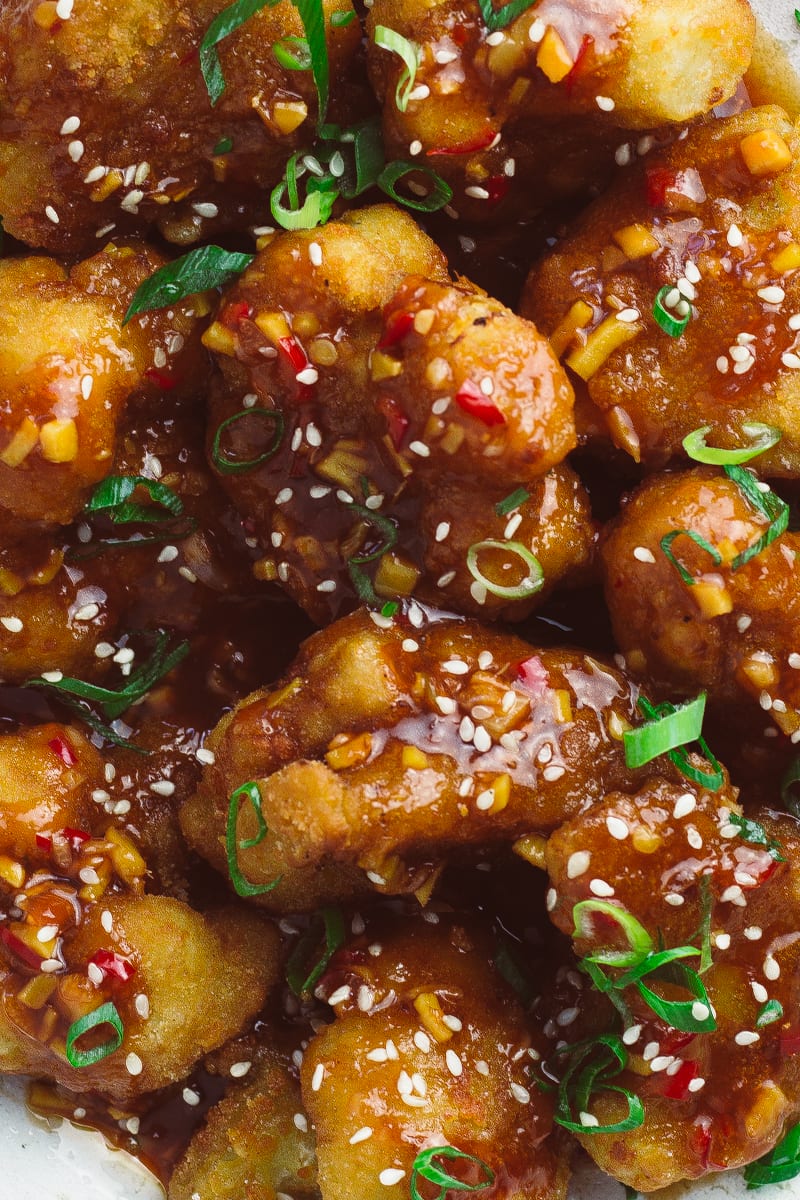 sweet and sour cauliflower zoomed