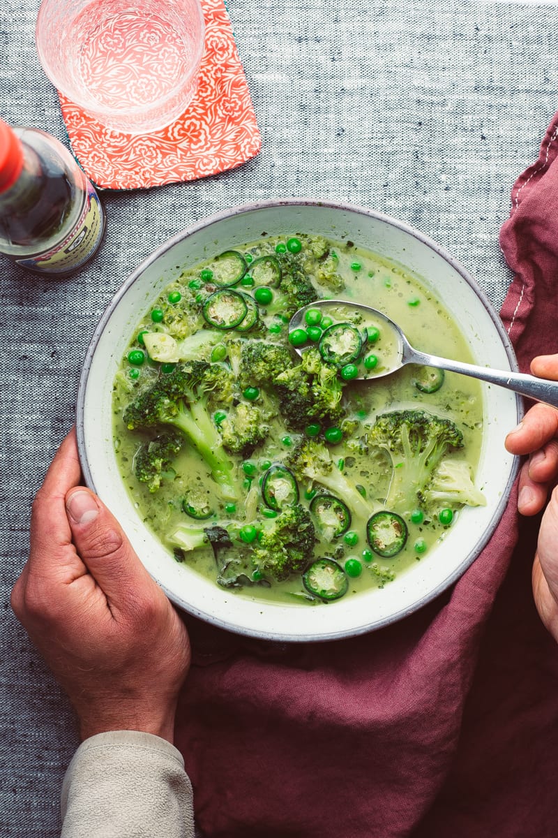 Broccoli and pea soup profile