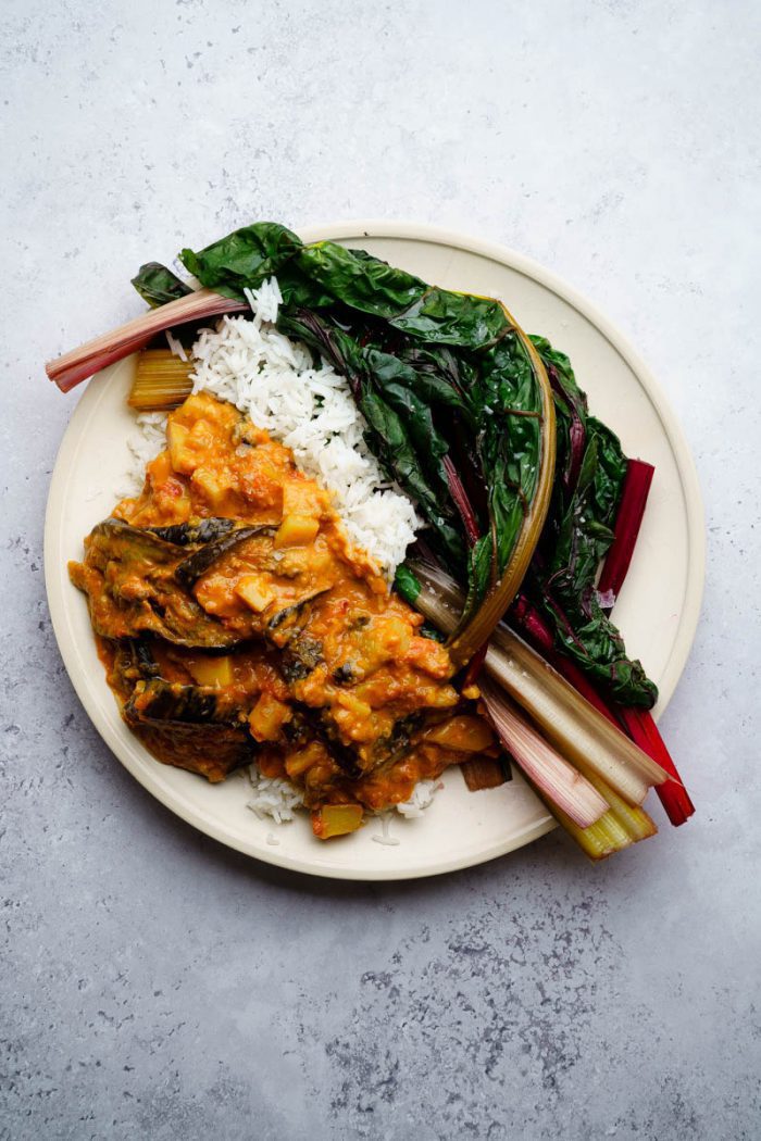 Roast Aubergine And Potato Curry Smooth Aubergine Curry