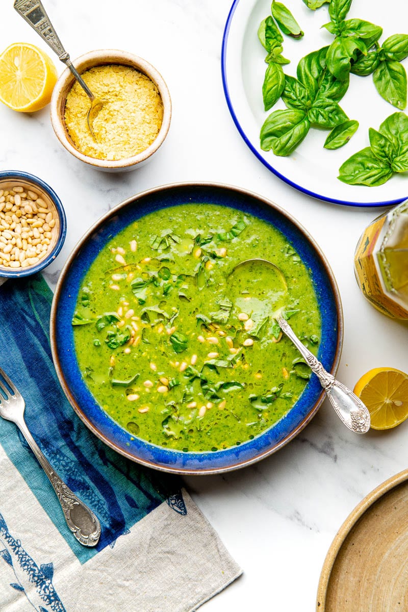 broccoli and spinach soup finished profile