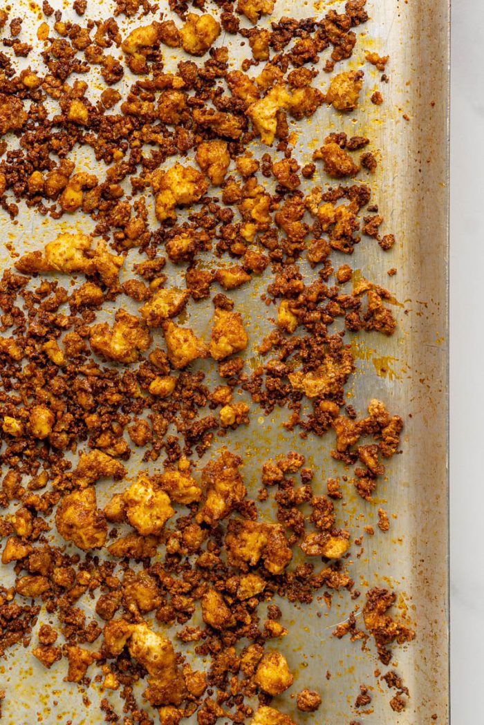 Baked Tofu Crumbles The Crispiest Tofu Pieces